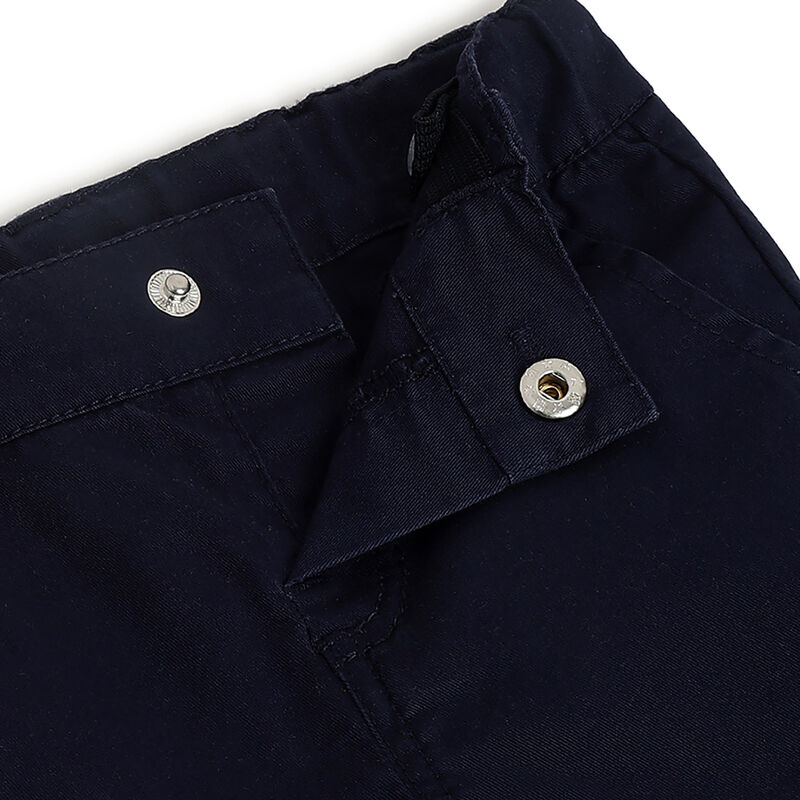Boys Dark Blue Solid Shorts image number 2